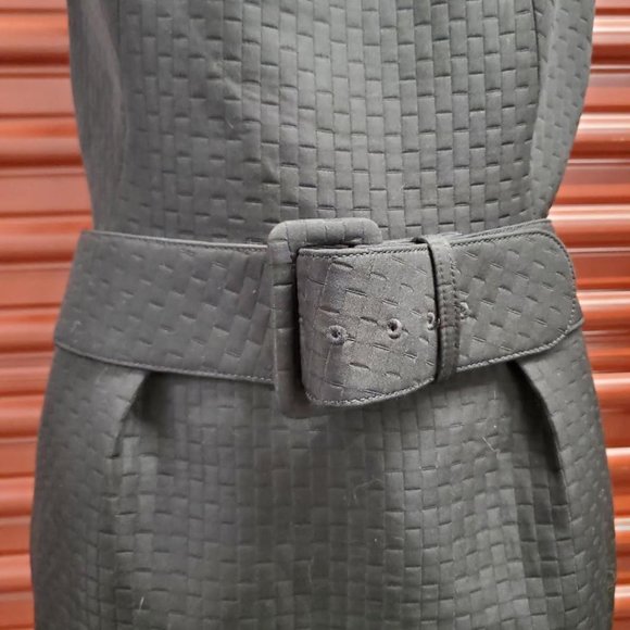 Unger Jet Black Cocktail Dress & Jacket Crop Blazer Size 10 - Picture 5 of 16